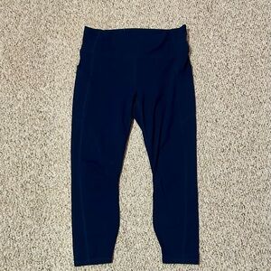 Fabletics Blue Leggings Cropped Athletic Wear